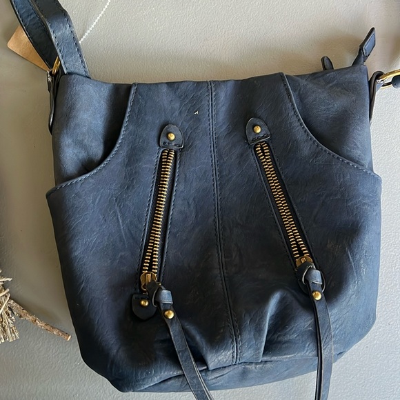 Bueno Handbags - Bueno light blue multi pockets zipper medium crossbody bag